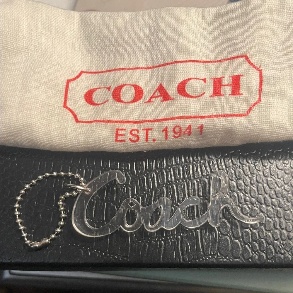 Coach Clear Script Keychain - Picture 3 of 4